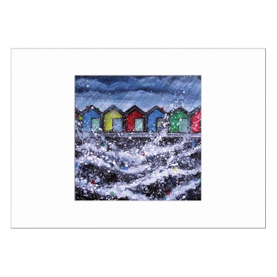 Blyth Beach Huts Limited Edition Print 40x50cm